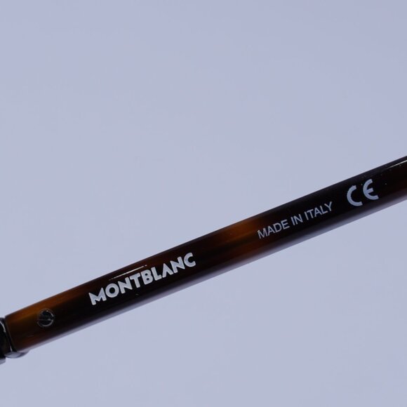 Montblanc MB0015O 002 Eyeglasses Ruthenium/Havana 56mm Rectangle Frame - Picture 7 of 9